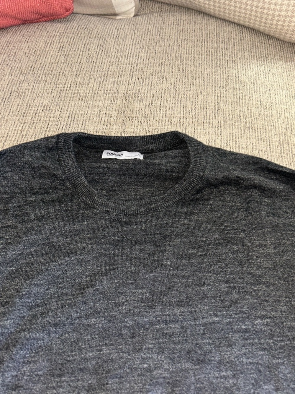 Sonoma Charcoal Gray Crewneck Sweater - Picture 3 of 5